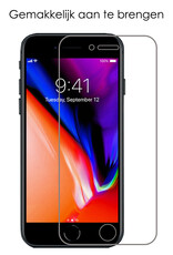 NoXx Hoes Geschikt voor iPhone 7 Hoesje Pasjeshouder Cover Met Koord Shock Proof Case Siliconen Hoes Met Telefoonkoord en Kaarthouder Met Screenprotector - Transparant