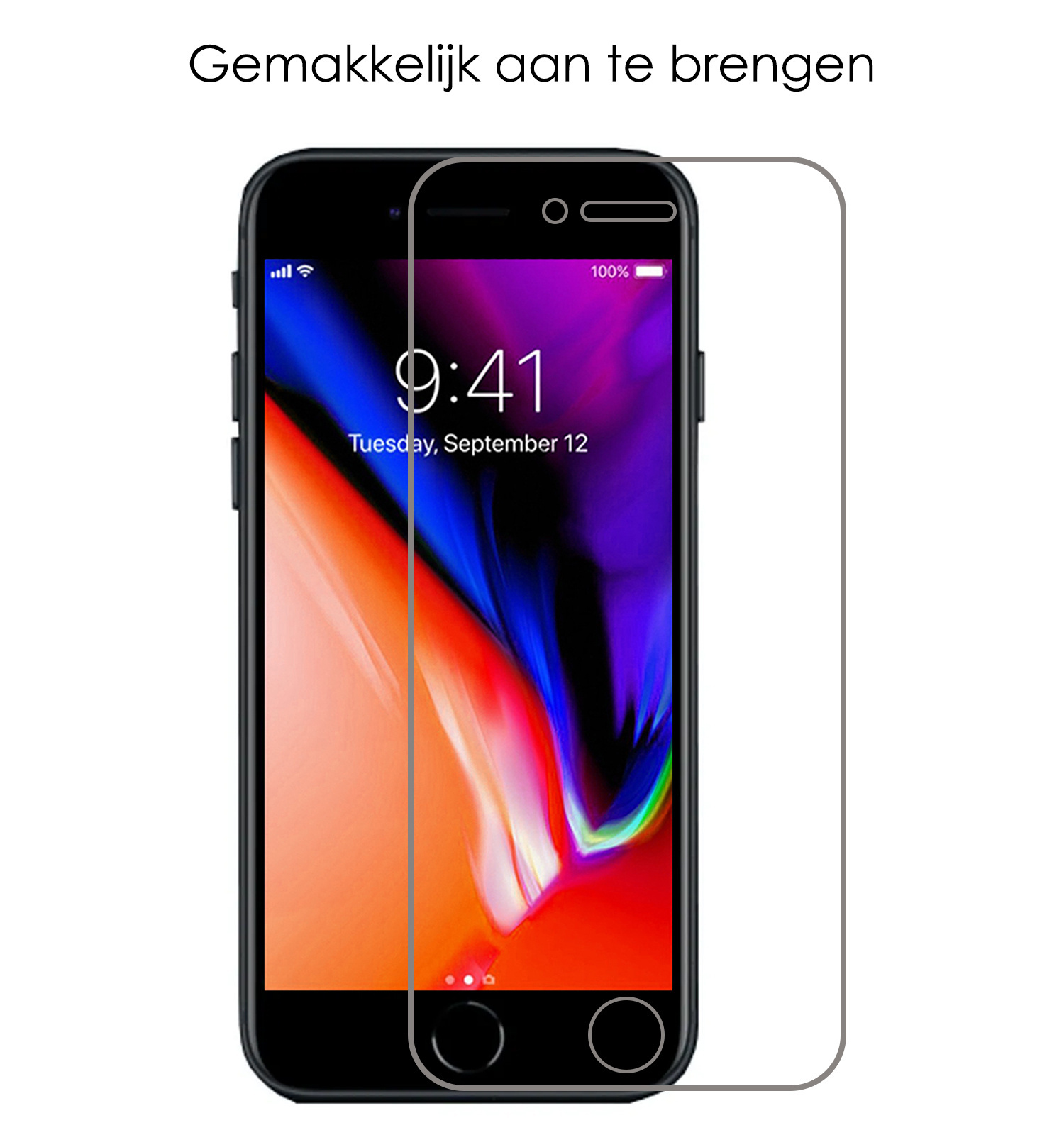 NoXx Hoes Geschikt voor iPhone 7 Hoesje Pasjeshouder Cover Met Koord Shock Proof Case Siliconen Hoes Met Telefoonkoord en Kaarthouder Met Screenprotector - Transparant
