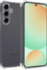 BASEY. Hoes Geschikt voor Samsung S24 FE Hoesje Shock Proof Case Hoes Siliconen - Hoesje Geschikt voor Samsung Galaxy S24 FE Hoes Cover Shockproof - Transparant