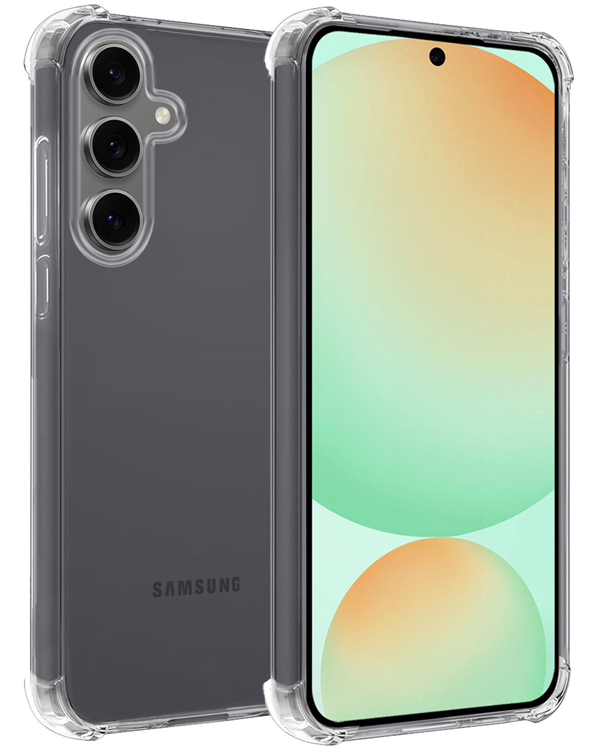 BASEY. Hoes Geschikt voor Samsung S24 FE Hoesje Shock Proof Case Hoes Siliconen - Hoesje Geschikt voor Samsung Galaxy S24 FE Hoes Cover Shockproof - Transparant