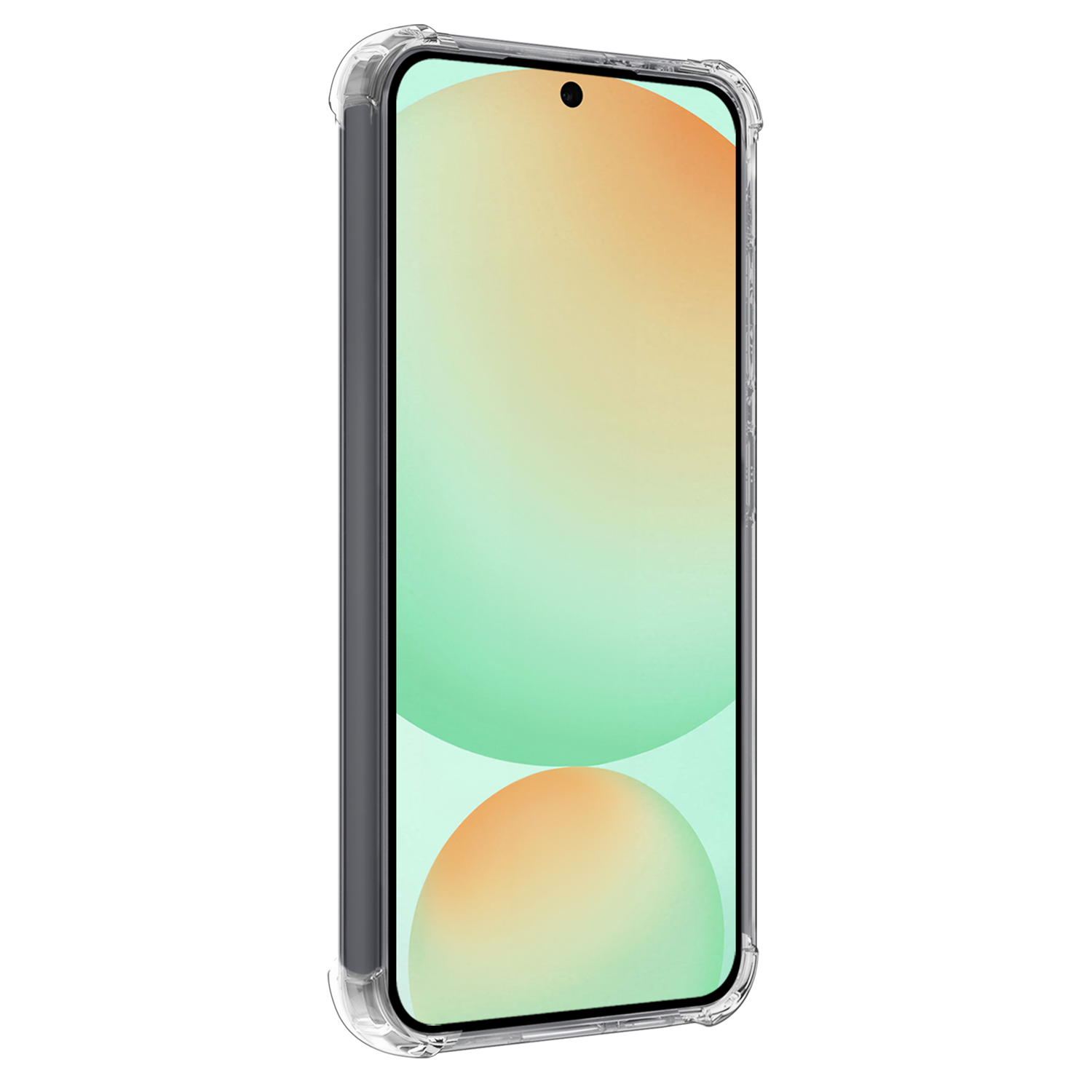 BASEY. Hoes Geschikt voor Samsung S24 FE Hoesje Shock Proof Case Hoes Siliconen Met Screenprotector - Hoesje Geschikt voor Samsung Galaxy S24 FE Hoes Cover Shockproof - Transparant