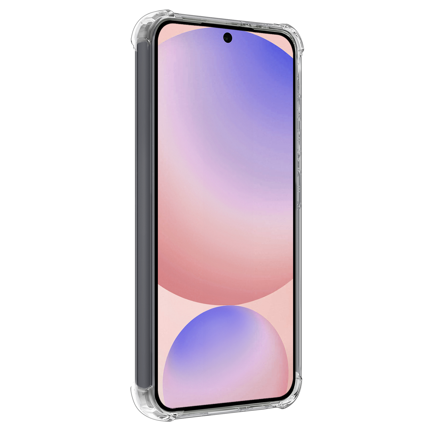 NoXx Hoes Geschikt voor Samsung S24 FE Hoesje Siliconen Cover Shock Proof Back Case Shockproof Hoes Met Screenprotector - Transparant