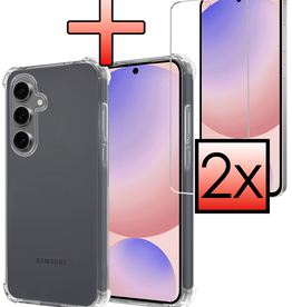 NoXx NoXx Samsung Galaxy S24 FE Hoesje Shockproof Met 2x Screenprotector