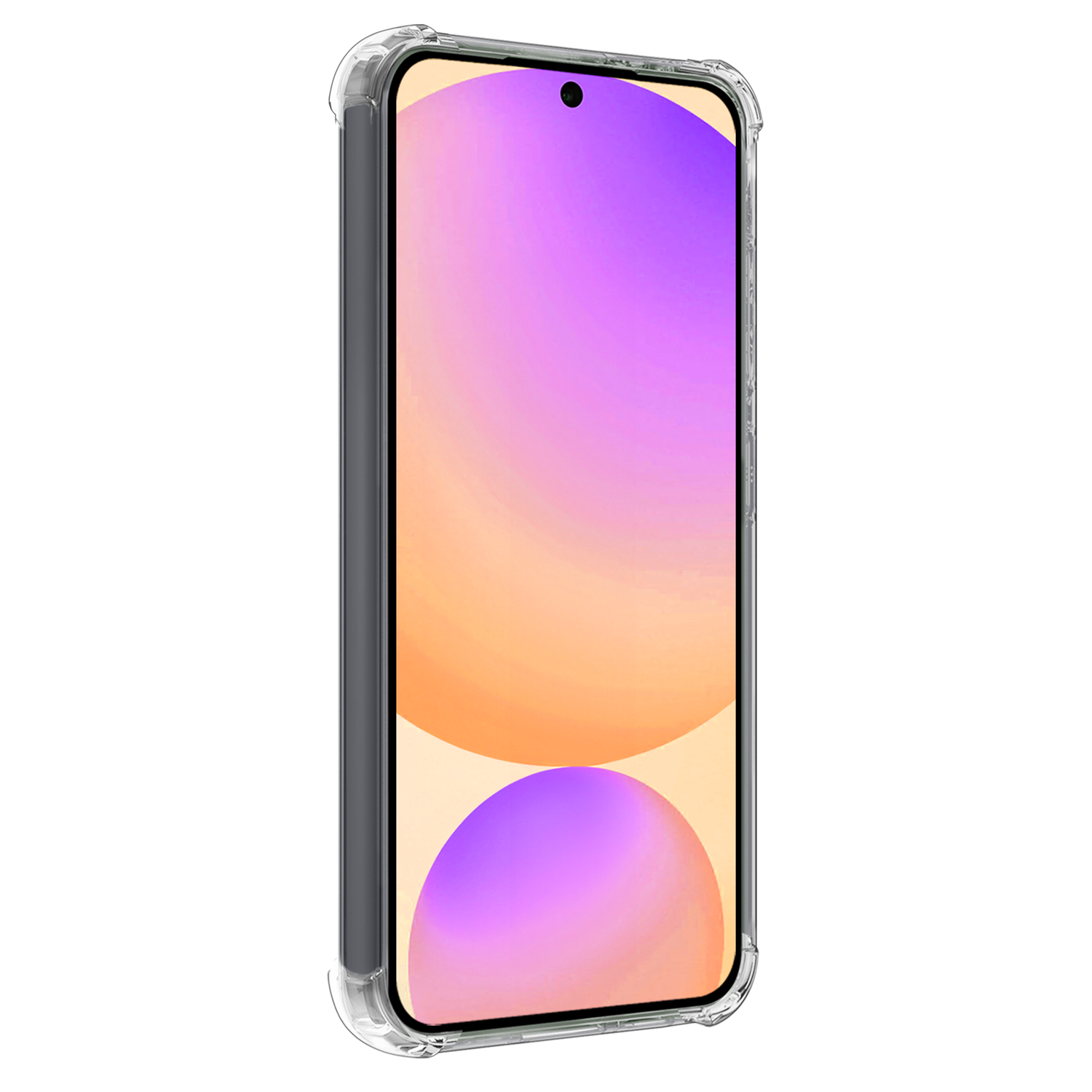 Nomfy Hoesje Geschikt voor Samsung S24 FE Hoesje Shock Proof Cover Case Shockproof Met Screenprotector - Hoes Geschikt voor Samsung Galaxy S24 FE Hoes Siliconen Back Case - Transparant