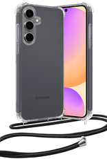 Nomfy Hoesje Geschikt voor Samsung S24 FE Hoesje Shock Proof Transparant Met Telefoonketting Case Shock Koord - Hoesje Geschikt voor Samsung Galaxy S24 FE Shock Proof Case Met Koord - Transparant