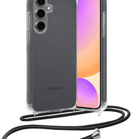 Nomfy Nomfy Samsung Galaxy S24 FE Hoesje Transparant Shockproof Met Zwart Koord