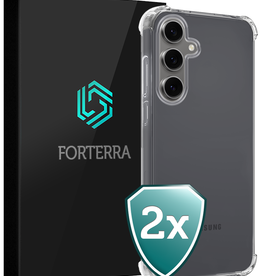 Forterra Forterra Samsung Galaxy S24 FE Hoesje Shockproof - Transparant - 2 PACK