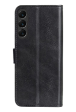 Forterra Hoesje Geschikt voor Samsung S24 FE Book Case Kunstleer Hoes Met 2x Screenprotector - Hoes Geschikt voor Samsung Galaxy S24 FE Hoesje Bookcase Met Pasjeshouder - Zwart