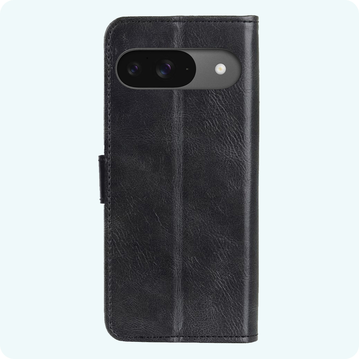 Forterra Hoesje Geschikt voor Google Pixel 9 Hoesje Book Case Hoes Portemonnee Cover Walletcase Met 2x Screenprotector - Hoes Geschikt voor Google Pixel 9 Hoes Bookcase Hoesje - Zwart