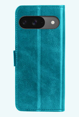 Forterra Hoesje Geschikt voor Google Pixel 9 Hoesje Book Case Hoes Portemonnee Cover Walletcase Met Screenprotector - Hoes Geschikt voor Google Pixel 9 Hoes Bookcase Hoesje - Turquoise