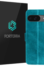 Forterra Hoesje Geschikt voor Google Pixel 9 Hoesje Book Case Hoes Portemonnee Cover Walletcase - Hoes Geschikt voor Google Pixel 9 Hoes Bookcase Hoesje - Turquoise