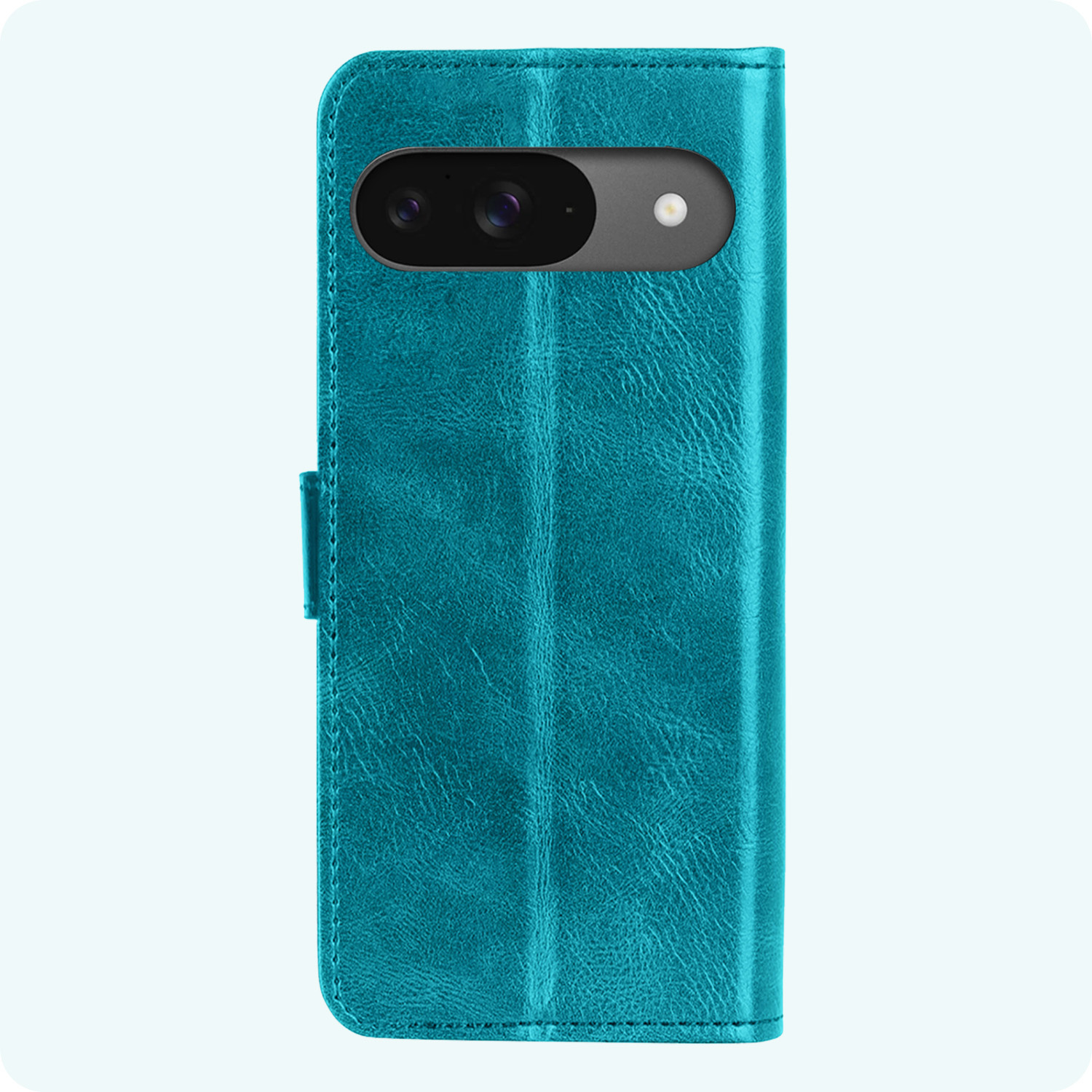 Forterra Hoesje Geschikt voor Google Pixel 9 Hoesje Book Case Hoes Portemonnee Cover Walletcase - Hoes Geschikt voor Google Pixel 9 Hoes Bookcase Hoesje - Turquoise