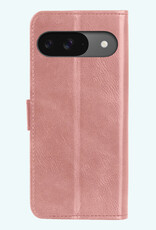 Forterra Hoesje Geschikt voor Google Pixel 9 Hoesje Book Case Hoes Portemonnee Cover Walletcase - Hoes Geschikt voor Google Pixel 9 Hoes Bookcase Hoesje - Rosé goud