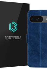 Forterra Hoesje Geschikt voor Google Pixel 9 Hoesje Book Case Hoes Portemonnee Cover Walletcase - Hoes Geschikt voor Google Pixel 9 Hoes Bookcase Hoesje - Donkerblauw