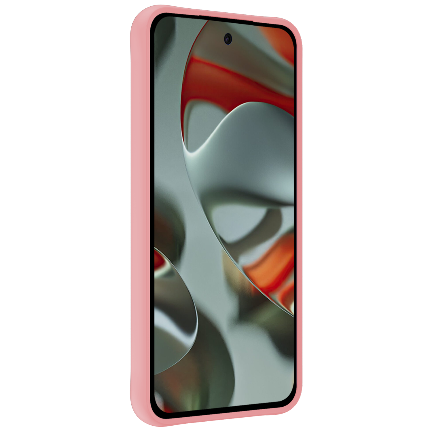Forterra Hoesje Geschikt voor Google Pixel 9 Hoesje Siliconen Case Hoes Met 2x Screenprotector - Hoes Geschikt voor Google Pixel 9 Hoes Cover Case - Lichtroze