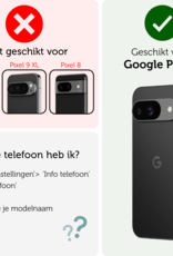 Forterra Hoesje Geschikt voor Google Pixel 9 Hoesje Siliconen Case Hoes Met 2x Screenprotector - Hoes Geschikt voor Google Pixel 9 Hoes Cover Case - Lichtroze