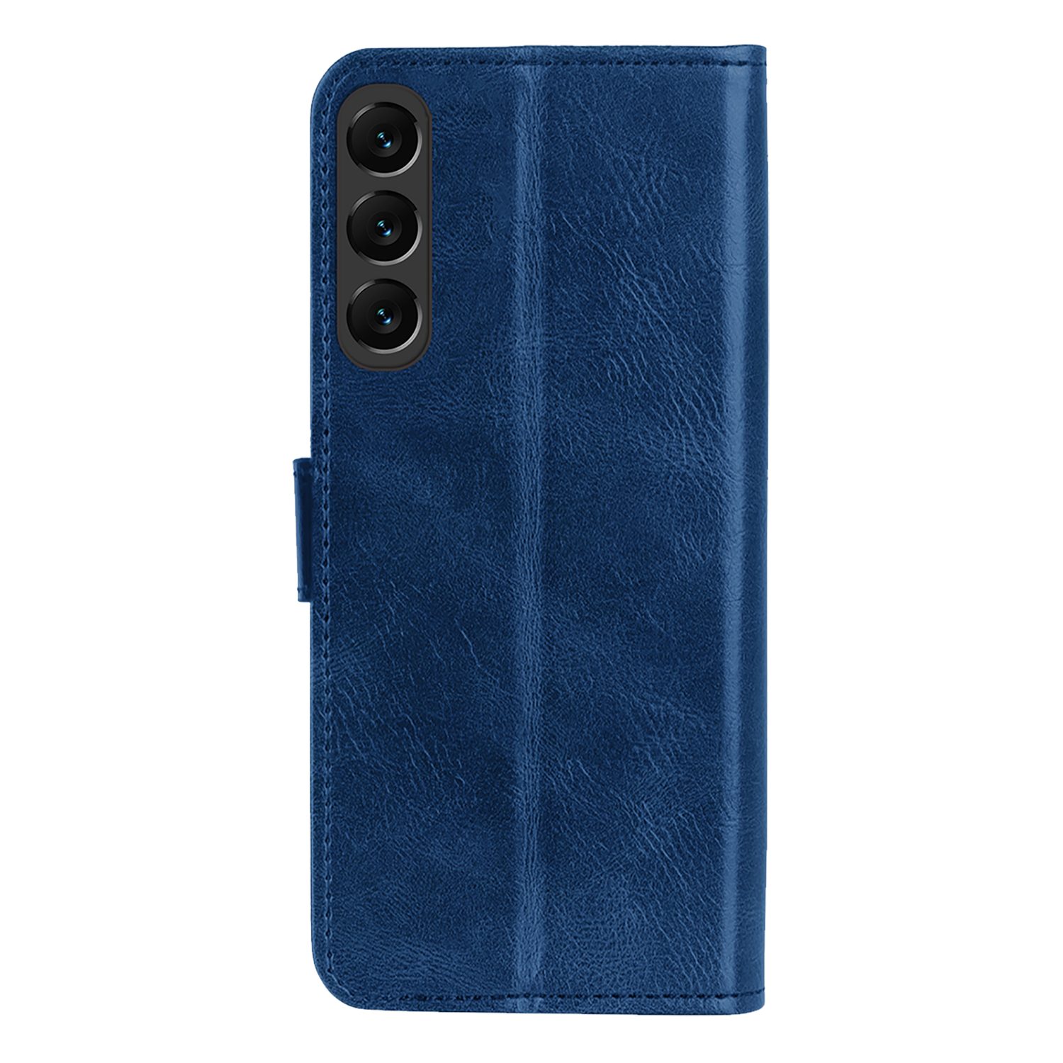 Forterra Hoesje Geschikt voor Samsung S24 FE Book Case Kunstleer Hoes - Hoes Geschikt voor Samsung Galaxy S24 FE Hoesje Bookcase Met Pasjeshouder - Donkerblauw