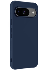 Forterra Hoesje Geschikt voor Google Pixel 9 Hoesje Siliconen Case Hoes Met Screenprotector - Hoes Geschikt voor Google Pixel 9 Hoes Cover Case - Donkerblauw