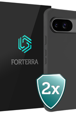 Forterra Hoesje Geschikt voor Google Pixel 9 Hoesje Siliconen Case Hoes - Hoes Geschikt voor Google Pixel 9 Hoes Cover Case - Zwart - 2 PACK