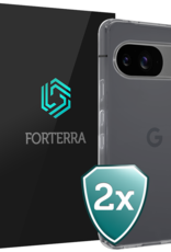 Forterra Hoesje Geschikt voor Google Pixel 9 Hoesje Siliconen Case Hoes - Hoes Geschikt voor Google Pixel 9 Hoes Cover Case - Transparant - 2 PACK