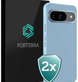 Forterra Forterra Google Pixel 9 Hoesje Siliconen - Lichtblauw - 2 PACK