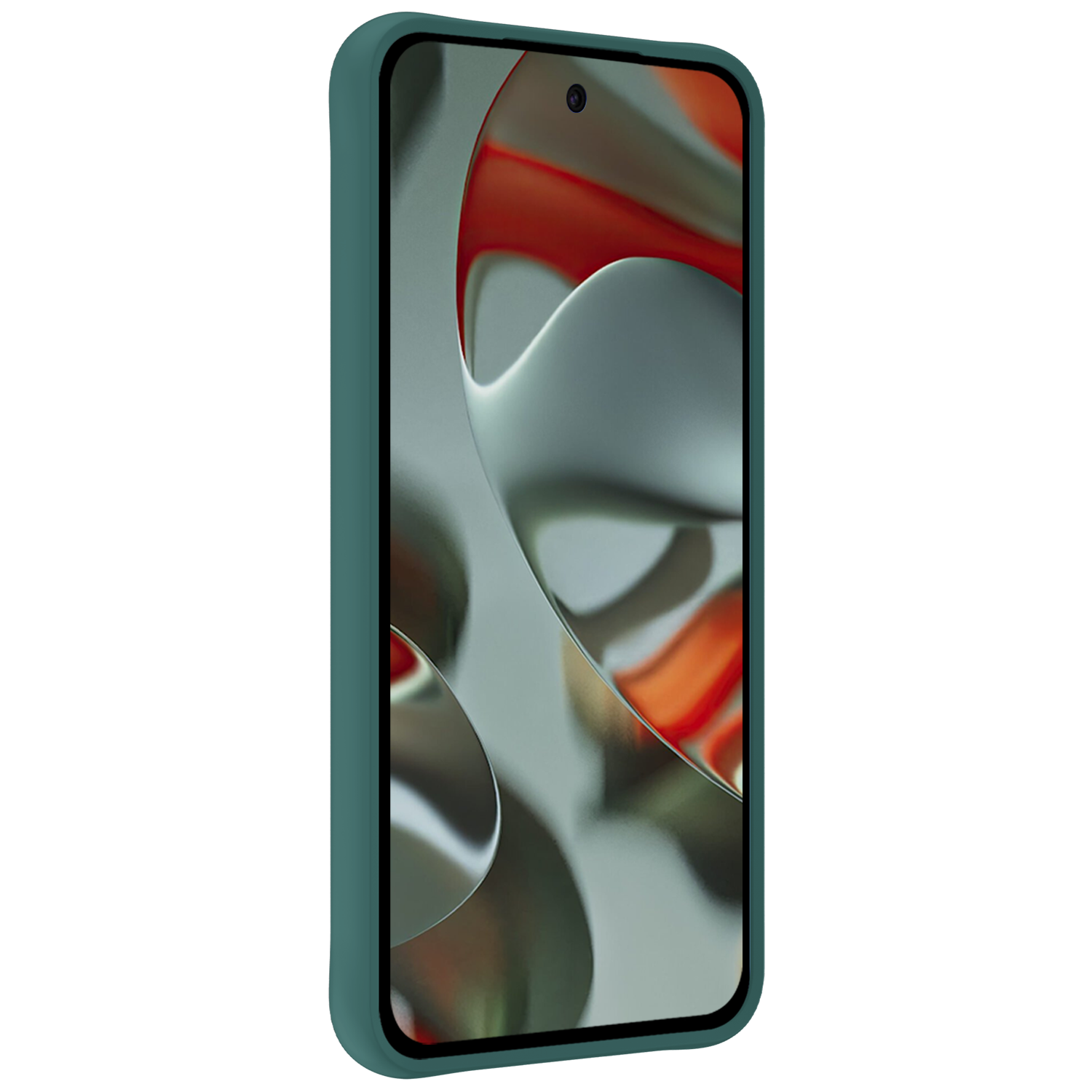 Forterra Hoesje Geschikt voor Google Pixel 9 Hoesje Siliconen Case Hoes - Hoes Geschikt voor Google Pixel 9 Hoes Cover Case - Donkergroen - 2 PACK