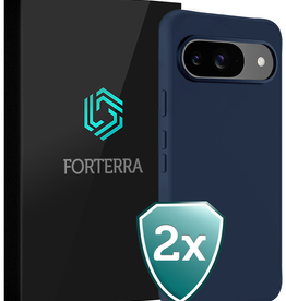 Forterra Forterra Google Pixel 9 Hoesje Siliconen - Donkerblauw - 2 PACK