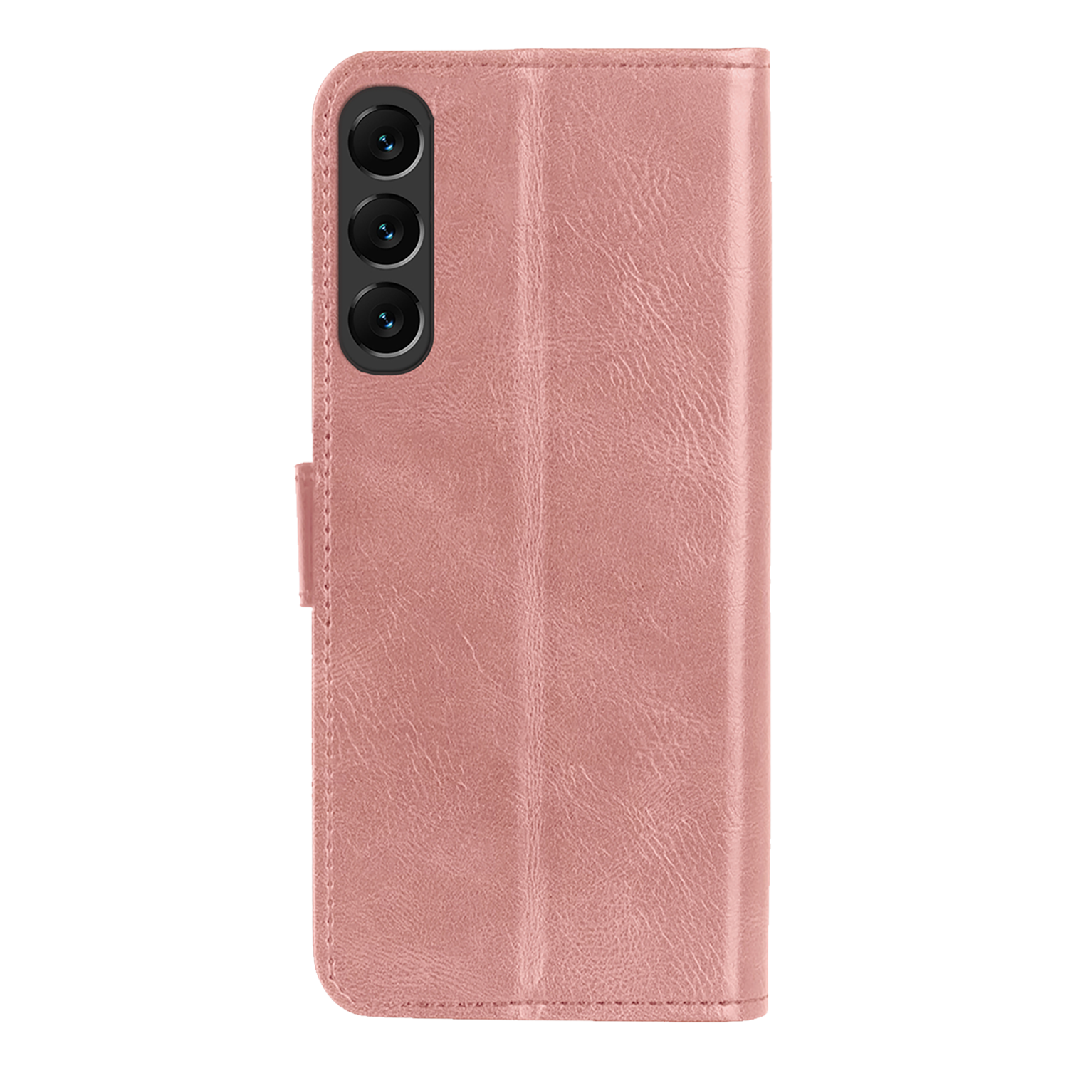 Nomfy Hoesje Geschikt voor Samsung S24 FE Hoes Bookcase Flipcase Book Cover Met 2x Screenprotector - Hoes Geschikt voor Samsung Galaxy S24 FE Hoesje Book Case - Rosé goud