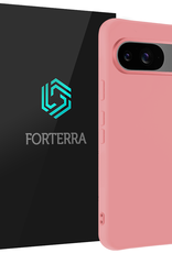 Forterra Hoesje Geschikt voor Google Pixel 9 Hoesje Siliconen Case Hoes - Hoes Geschikt voor Google Pixel 9 Hoes Cover Case - Lichtroze