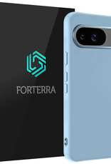 Forterra Hoesje Geschikt voor Google Pixel 9 Hoesje Siliconen Case Hoes - Hoes Geschikt voor Google Pixel 9 Hoes Cover Case - Lichtblauw