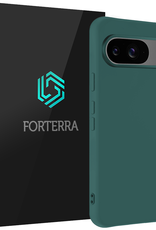 Forterra Hoesje Geschikt voor Google Pixel 9 Hoesje Siliconen Case Hoes - Hoes Geschikt voor Google Pixel 9 Hoes Cover Case - Donkergroen