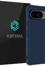 Forterra Hoesje Geschikt voor Google Pixel 9 Hoesje Siliconen Case Hoes - Hoes Geschikt voor Google Pixel 9 Hoes Cover Case - Donkerblauw