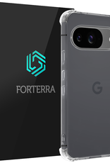 Forterra Hoesje Geschikt voor Google Pixel 9 Hoesje Siliconen Shock Proof Case Hoes - Hoes Geschikt voor Google Pixel 9 Hoes Cover Case Shockproof - Transparant
