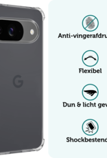 Forterra Hoesje Geschikt voor Google Pixel 9 Hoesje Siliconen Shock Proof Case Hoes - Hoes Geschikt voor Google Pixel 9 Hoes Cover Case Shockproof - Transparant