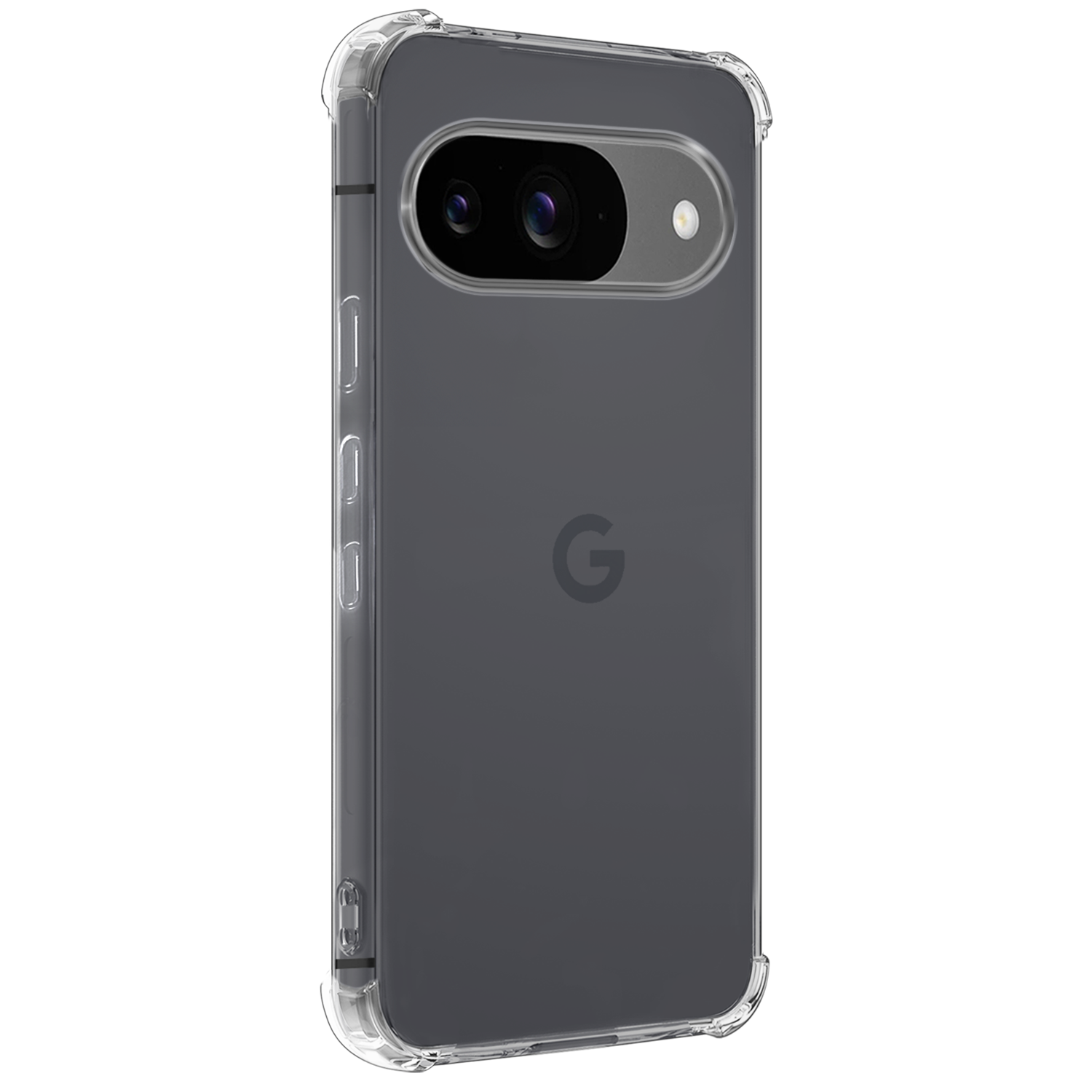 Forterra Hoesje Geschikt voor Google Pixel 9 Hoesje Siliconen Shock Proof Case Hoes - Hoes Geschikt voor Google Pixel 9 Hoes Cover Case Shockproof - Transparant