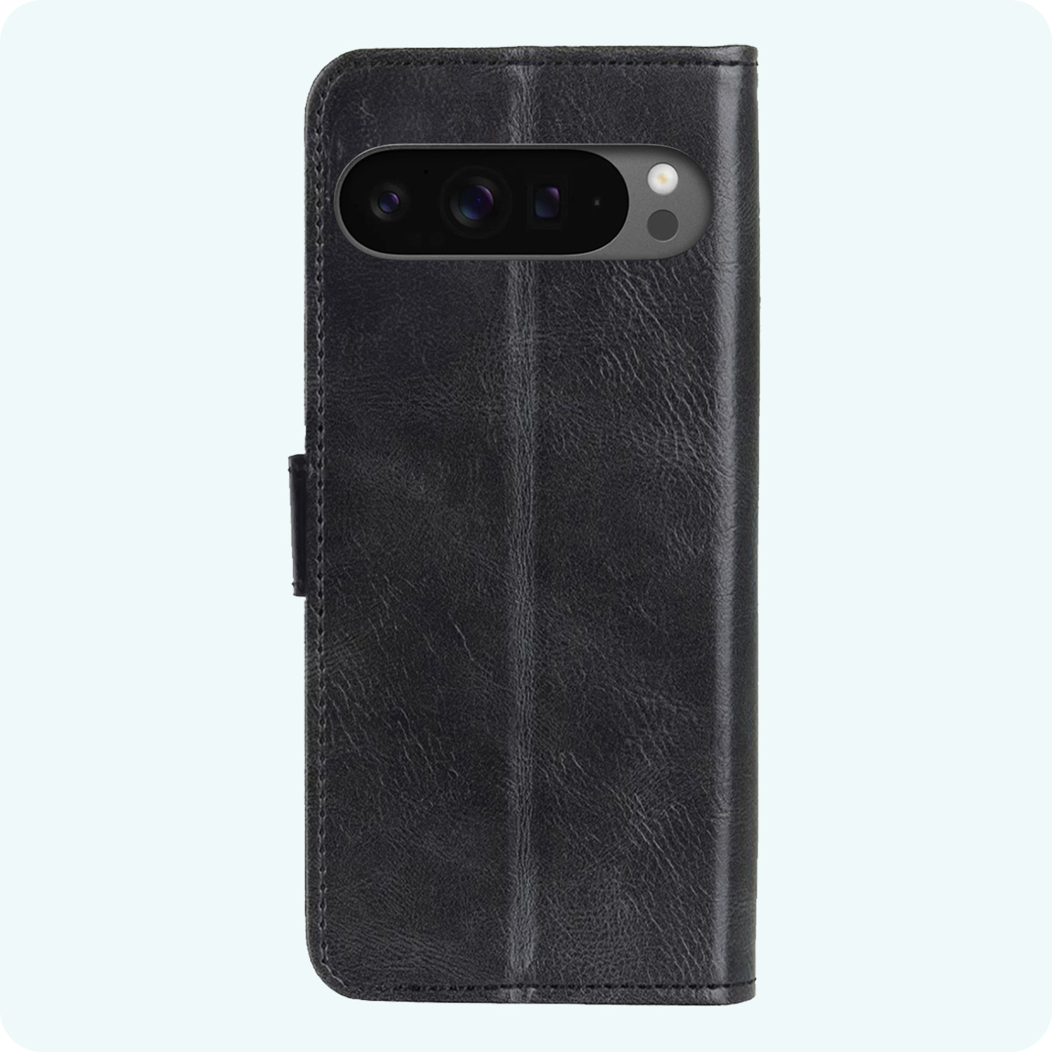 Forterra Hoesje Geschikt voor Google Pixel 9 Pro Hoesje Book Case Hoes Portemonnee Cover Walletcase Met 2x Screenprotector - Hoes Geschikt voor Google Pixel 9 Pro Hoes Bookcase Hoesje - Zwart