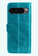 Forterra Hoesje Geschikt voor Google Pixel 9 Pro Hoesje Book Case Hoes Portemonnee Cover Walletcase Met Screenprotector - Hoes Geschikt voor Google Pixel 9 Pro Hoes Bookcase Hoesje - Turquoise