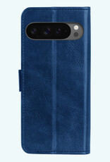 Forterra Hoesje Geschikt voor Google Pixel 9 Pro Hoesje Book Case Hoes Portemonnee Cover Walletcase Met Screenprotector - Hoes Geschikt voor Google Pixel 9 Pro Hoes Bookcase Hoesje - Donkerblauw