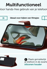 Forterra Hoesje Geschikt voor Google Pixel 9 Pro Hoesje Book Case Hoes Portemonnee Cover Walletcase Met Screenprotector - Hoes Geschikt voor Google Pixel 9 Pro Hoes Bookcase Hoesje - Bruin