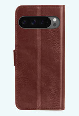 Forterra Hoesje Geschikt voor Google Pixel 9 Pro Hoesje Book Case Hoes Portemonnee Cover Walletcase Met Screenprotector - Hoes Geschikt voor Google Pixel 9 Pro Hoes Bookcase Hoesje - Bruin