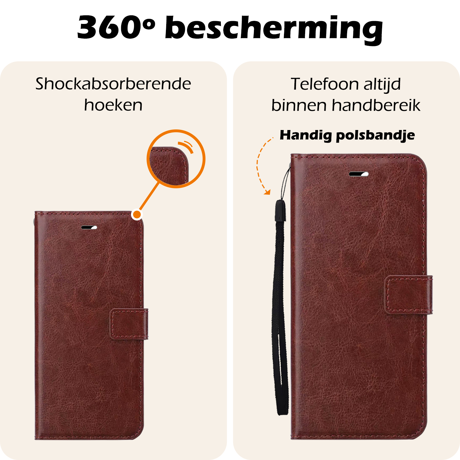 Nomfy Hoesje Geschikt voor Samsung S24 FE Hoes Bookcase Flipcase Book Cover - Hoes Geschikt voor Samsung Galaxy S24 FE Hoesje Book Case - Bruin
