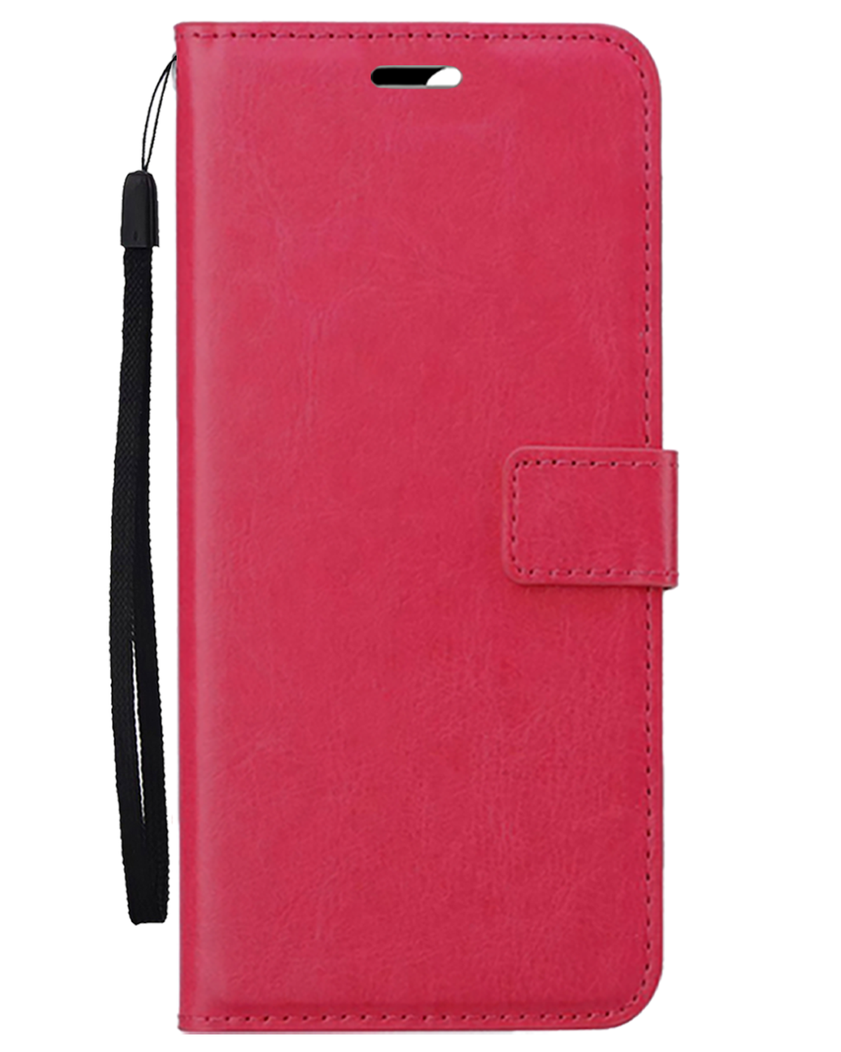 BASEY. Hoes Geschikt voor Samsung A16 Hoesje Bookcase Hoes Flip Case Book Cover - Hoesje Geschikt voor Samsung Galaxy A16 Hoes Book Case Hoesje - Donkerroze