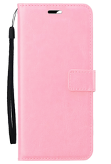 BASEY. Hoes Geschikt voor Samsung A16 Hoesje Bookcase Hoes Flip Case Book Cover - Hoesje Geschikt voor Samsung Galaxy A16 Hoes Book Case Hoesje - Lichtroze