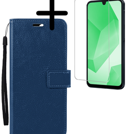 BASEY. BASEY. Samsung Galaxy A16 Hoesje Bookcase Met Screenprotector - Donkerblauw