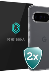 Forterra Hoesje Geschikt voor Google Pixel 9 Pro Hoesje Siliconen Case Hoes - Hoes Geschikt voor Google Pixel 9 Pro Hoes Cover Case - Transparant - 2 PACK