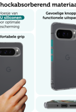 Forterra Hoesje Geschikt voor Google Pixel 9 Pro Hoesje Siliconen Case Hoes - Hoes Geschikt voor Google Pixel 9 Pro Hoes Cover Case - Transparant - 2 PACK