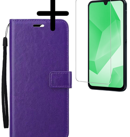 BASEY. BASEY. Samsung Galaxy A16 Hoesje Bookcase Met Screenprotector - Paars