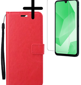 BASEY. BASEY. Samsung Galaxy A16 Hoesje Bookcase Met Screenprotector - Rood