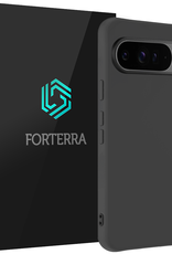 Forterra Hoesje Geschikt voor Google Pixel 9 Pro Hoesje Siliconen Case Hoes - Hoes Geschikt voor Google Pixel 9 Pro Hoes Cover Case - Zwart