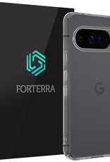 Forterra Hoesje Geschikt voor Google Pixel 9 Pro Hoesje Siliconen Case Hoes - Hoes Geschikt voor Google Pixel 9 Pro Hoes Cover Case - Transparant